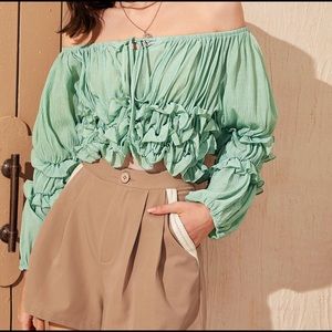 Off the Shoulder Cropped Top